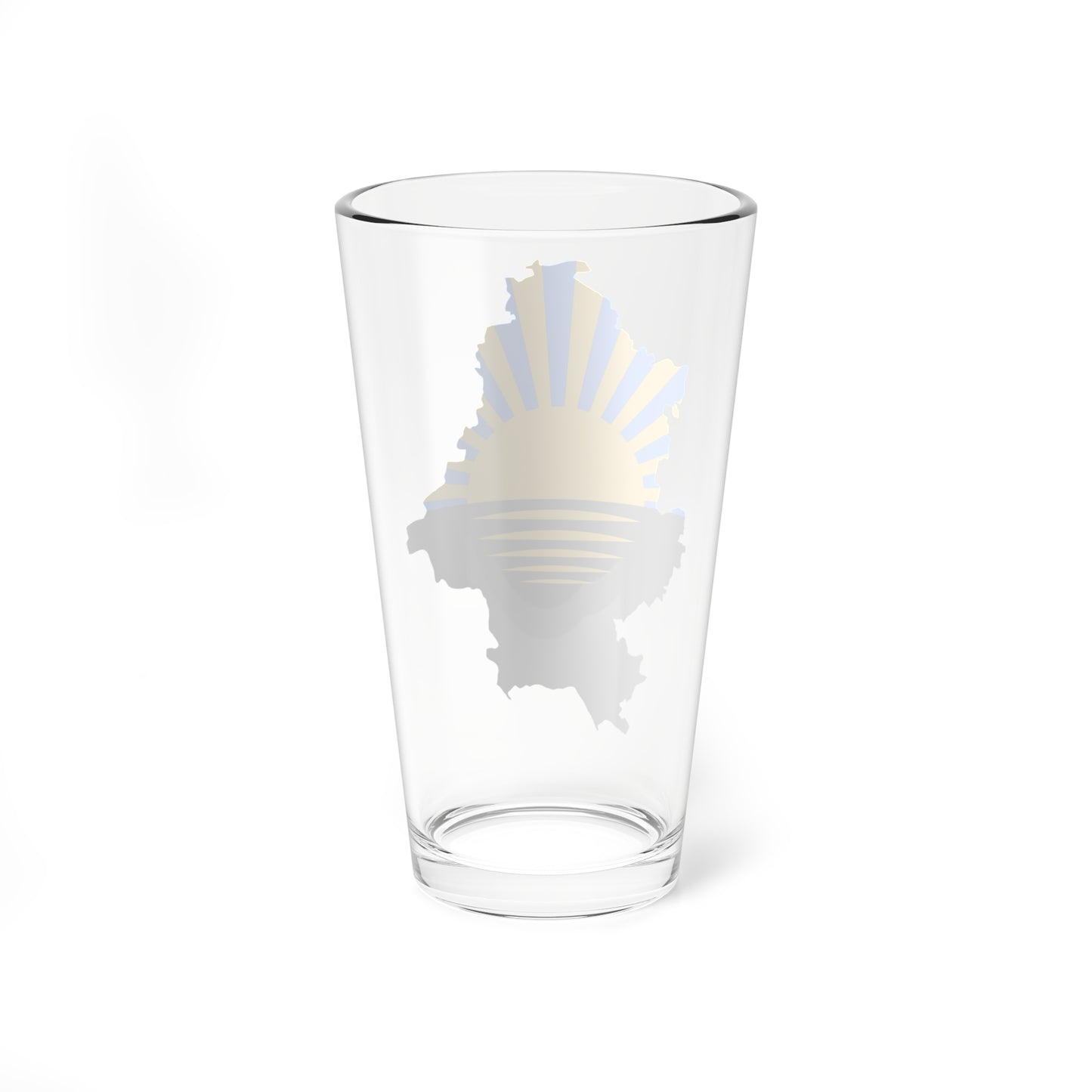Flag-map of Donetsk Oblast (Ukraine) Pint Glass 16oz