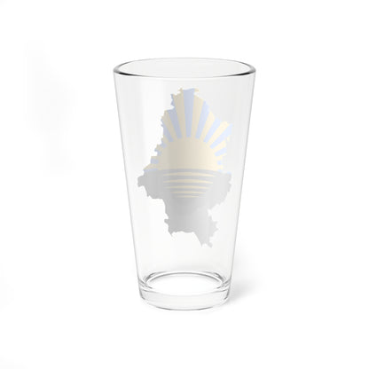 Flag-map of Donetsk Oblast (Ukraine) Pint Glass 16oz