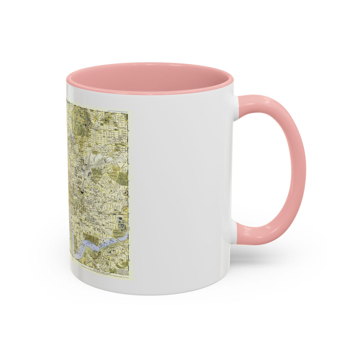 USA - Washington, Central (1948) (Map) Accent Coffee Mug
