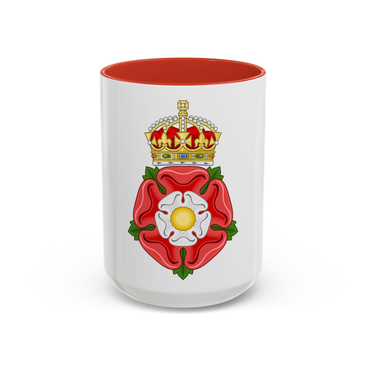 Tudor Rose, royally crowned - Accent Coffee Mug