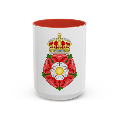Tudor Rose, royally crowned - Accent Coffee Mug