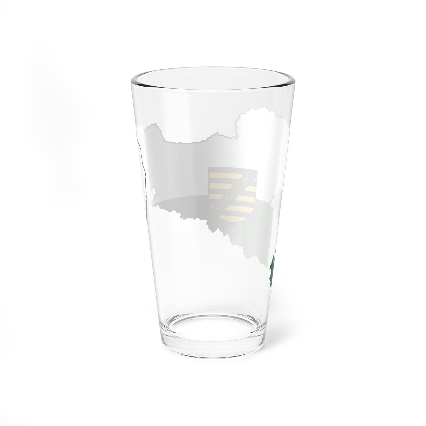 Flag map of Saxony (Germany) Pint Glass 16oz
