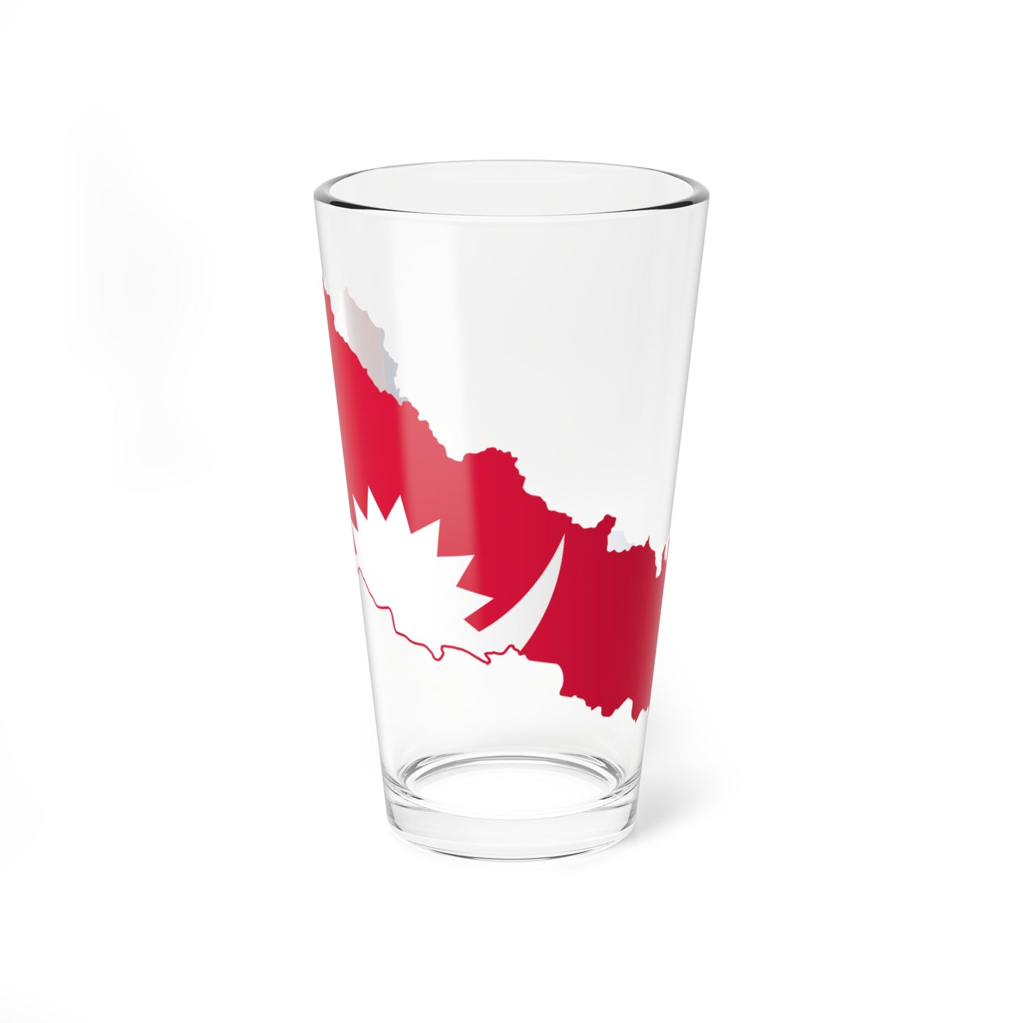 Flag map of Nepal (Nepal) Pint Glass 16oz