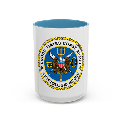 USCG Cryptologic Group (U.S. Coast Guard) Accent Coffee Mug
