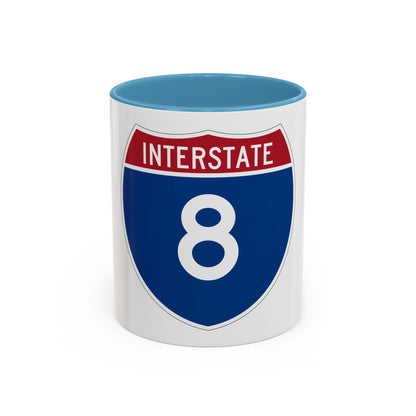 Interstate 8 (U.S. Highways) Accent Coffee Mug