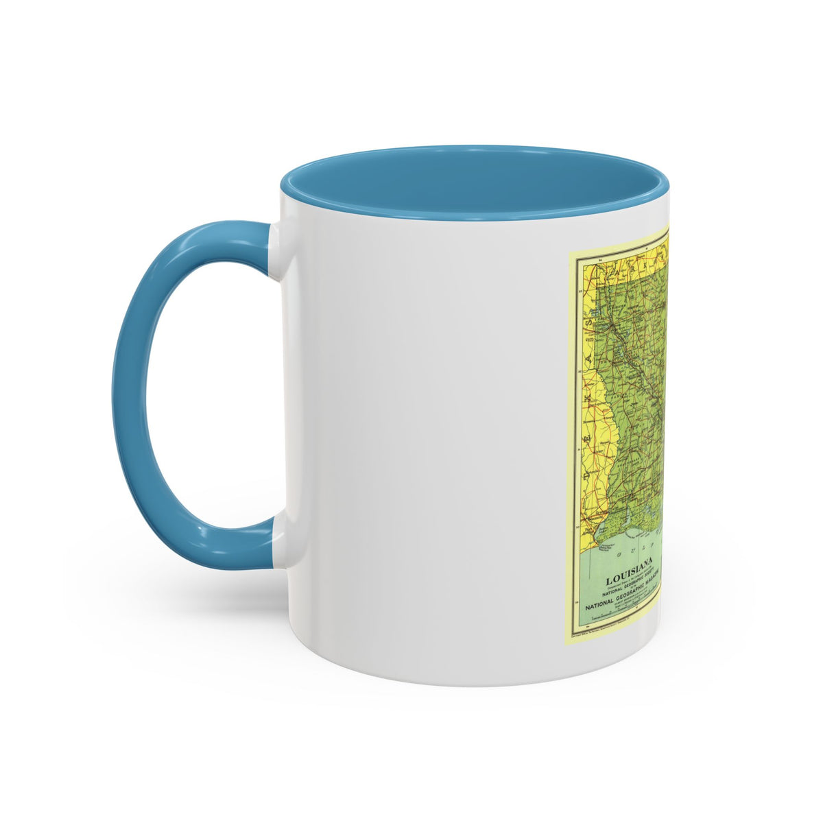 USA - Louisiana (1930) (Map) Accent Coffee Mug