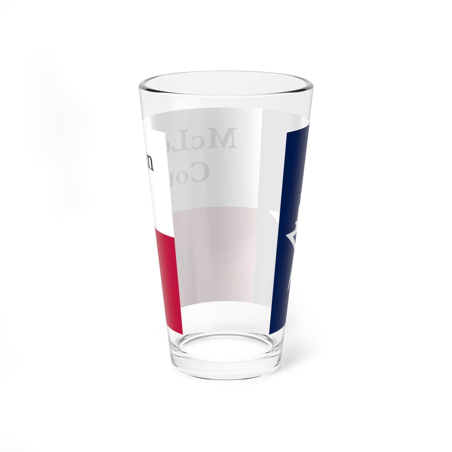 Flag of McLennan County Texas (United States) Pint Glass 16oz