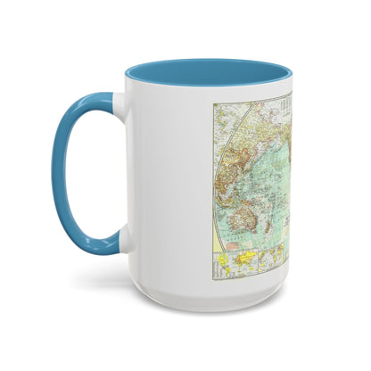 World Map (1957) (Map) Accent Coffee Mug