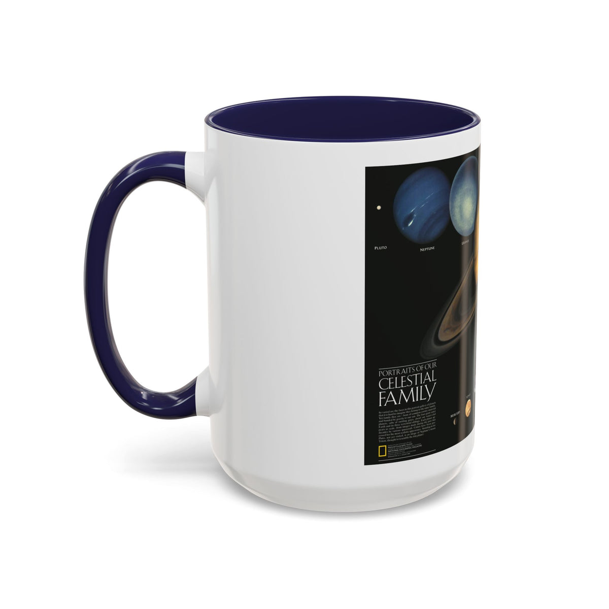 Space - The Solar System - Our Celestial Family (1990) (Map) Accent Coffee Mug