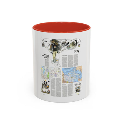 Canada - Medley of People (1979) (Map) Accent Coffee Mug