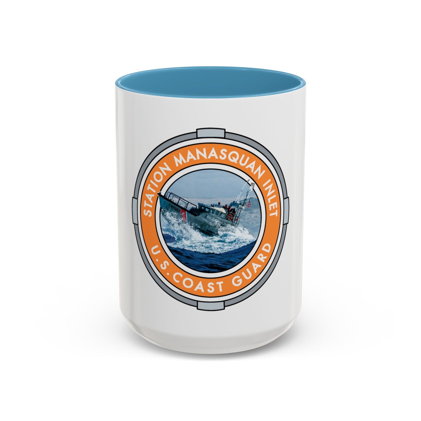 USCG Station Manasquan Inlet (U.S. Coast Guard) Accent Coffee Mug