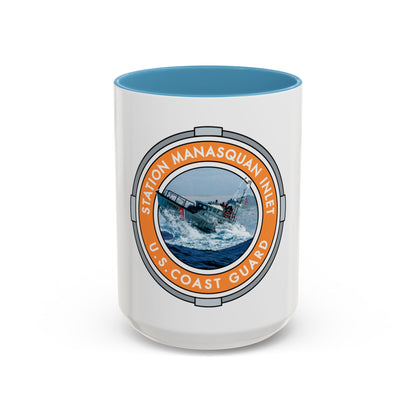 USCG Station Manasquan Inlet (U.S. Coast Guard) Accent Coffee Mug