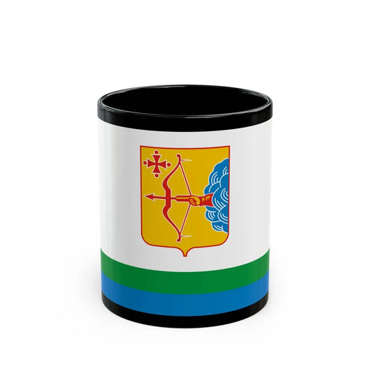 Flag of Kirov Oblast Russia - Black Coffee Mug-11oz-Go Mug Yourself