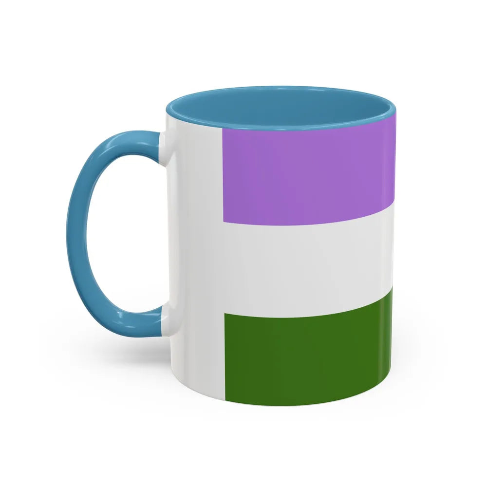 Genderqueer Pride Flag - Accent Coffee Mug-Go Mug Yourself