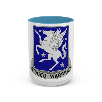 228 Aviation Regiment (U.S. Army) Accent Coffee Mug 15oz Light Blue - Go Mug Yourself
