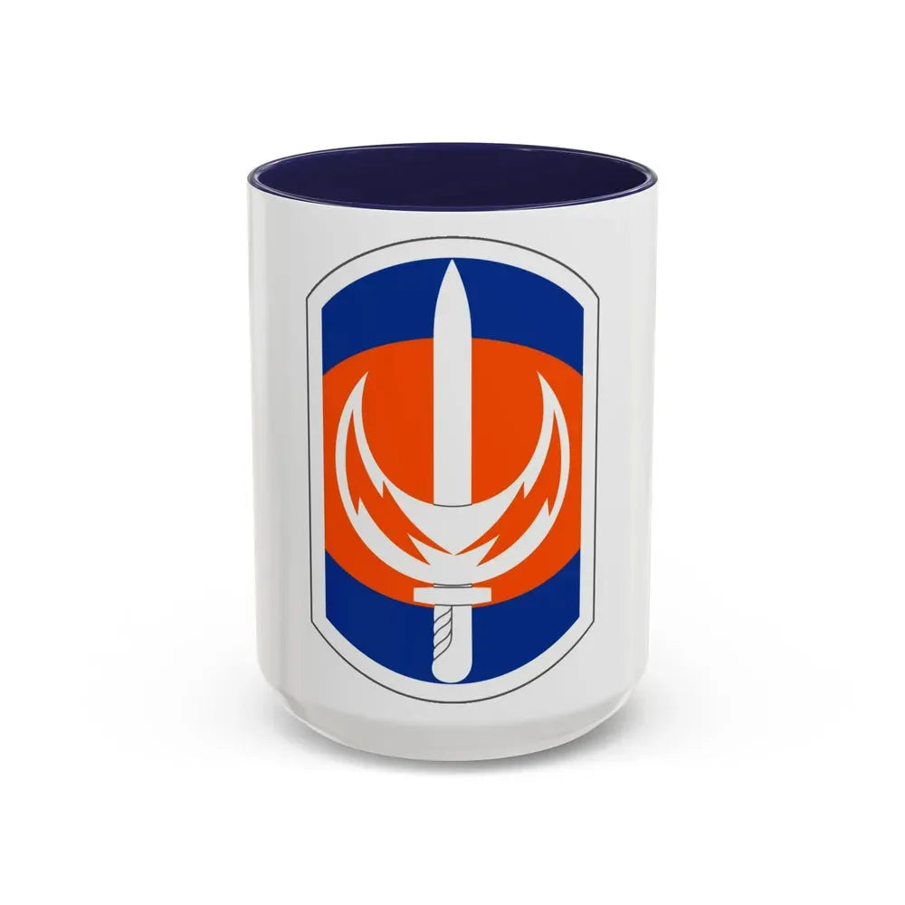 228 Signal Brigade (U.S. Army) Accent Coffee Mug 15oz Navy - Go Mug Yourself