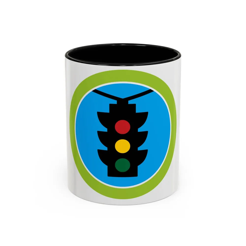 Traffic Safety (Boy Scout Merit Badge) Accent Coffee Mug-11oz-Black-Go Mug Yourself