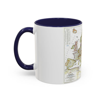 Europe and the Near East (1949) (Map) Accent Coffee Mug