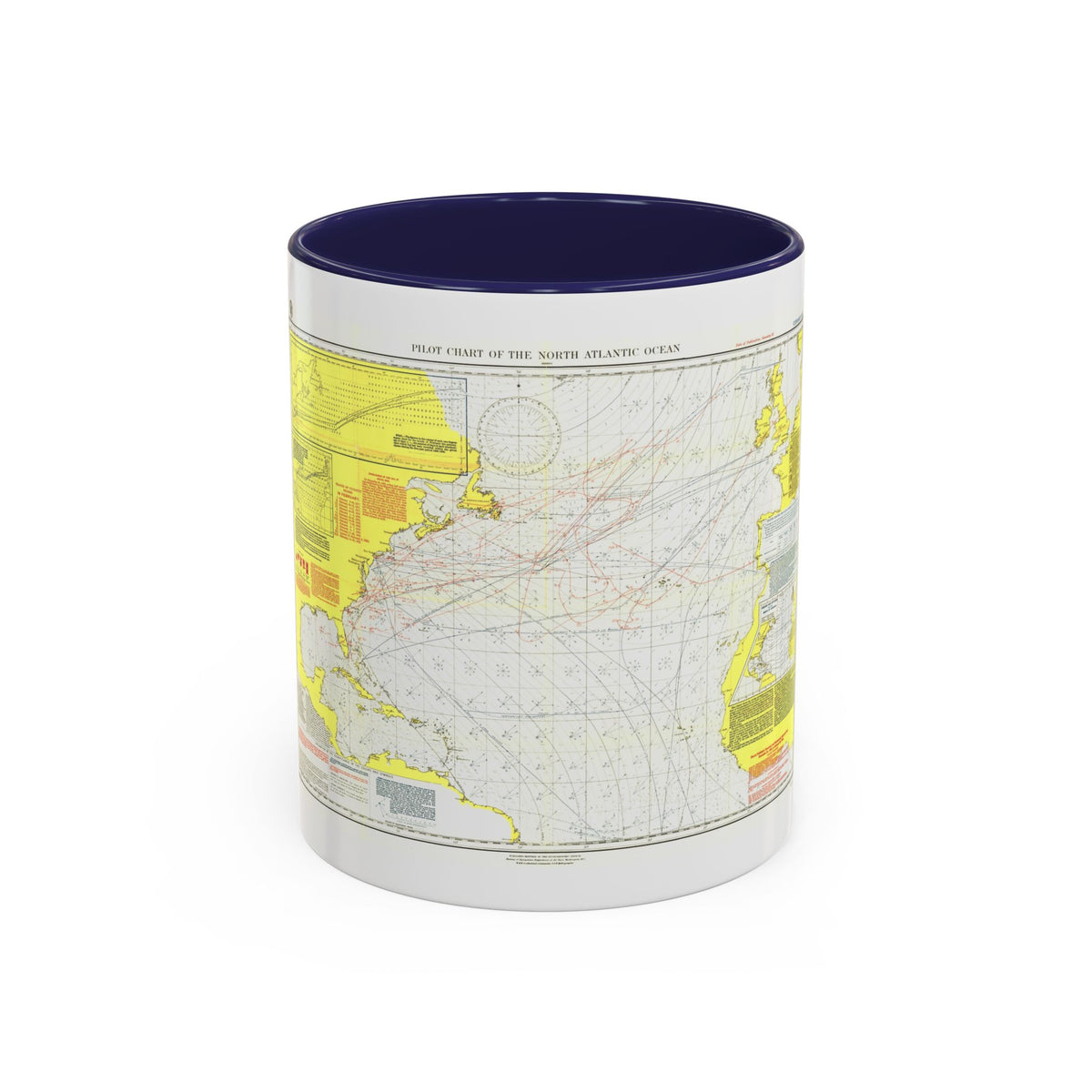 Atlantic Ocean - North (1903) (Map) Accent Coffee Mug