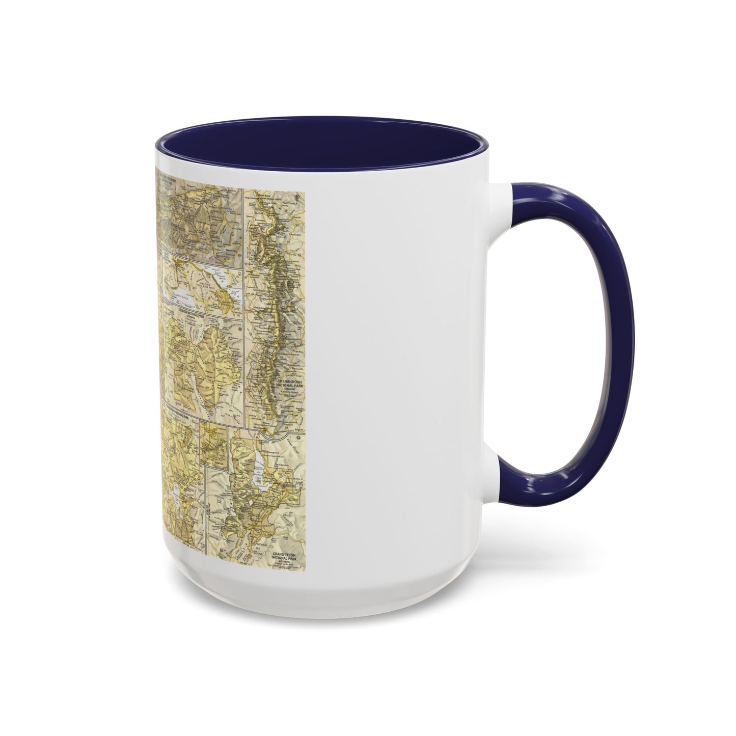 USA - National Parks and Historic Sites 2 (1958) (Map) Accent Coffee Mug