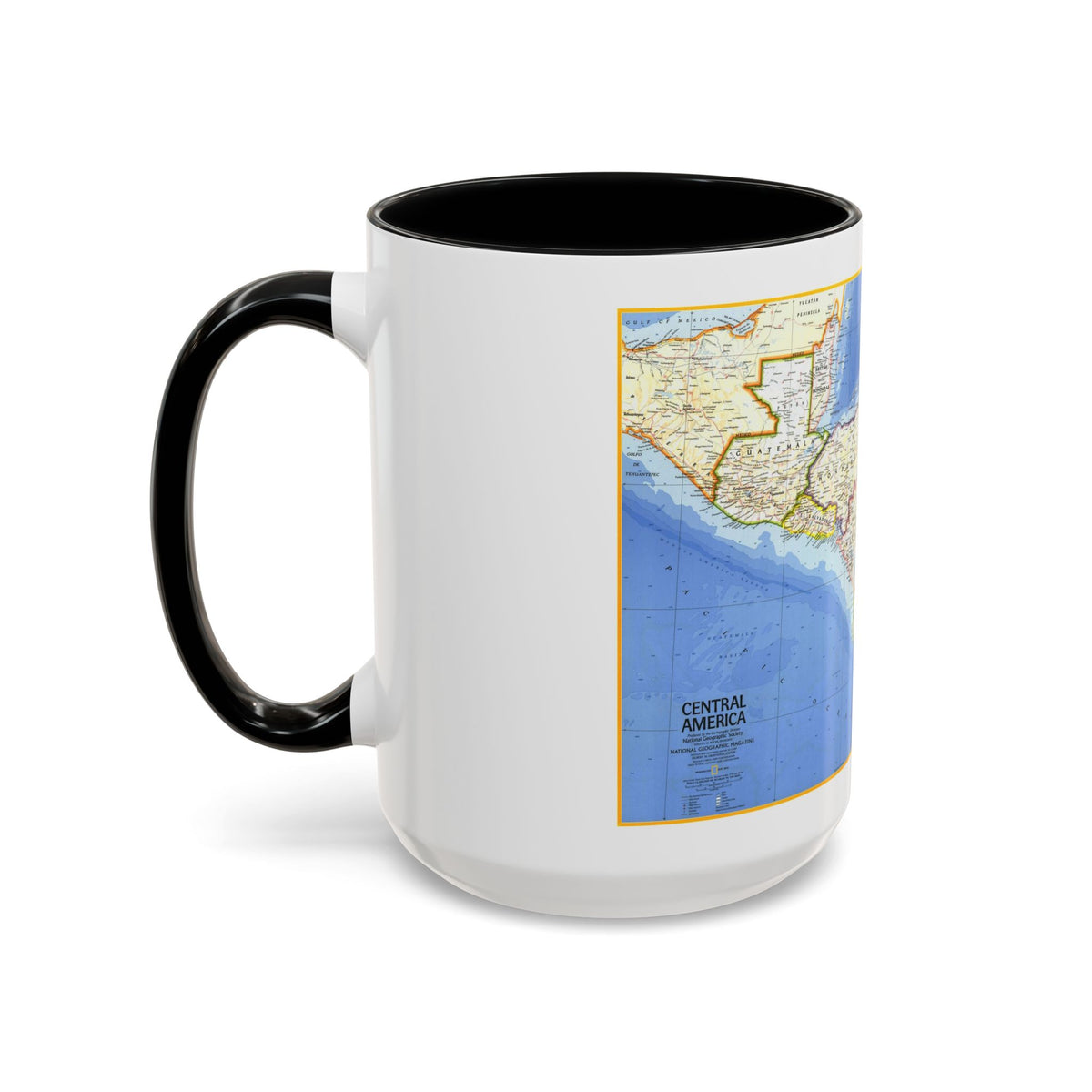 Central America (1973) (Map) Accent Coffee Mug