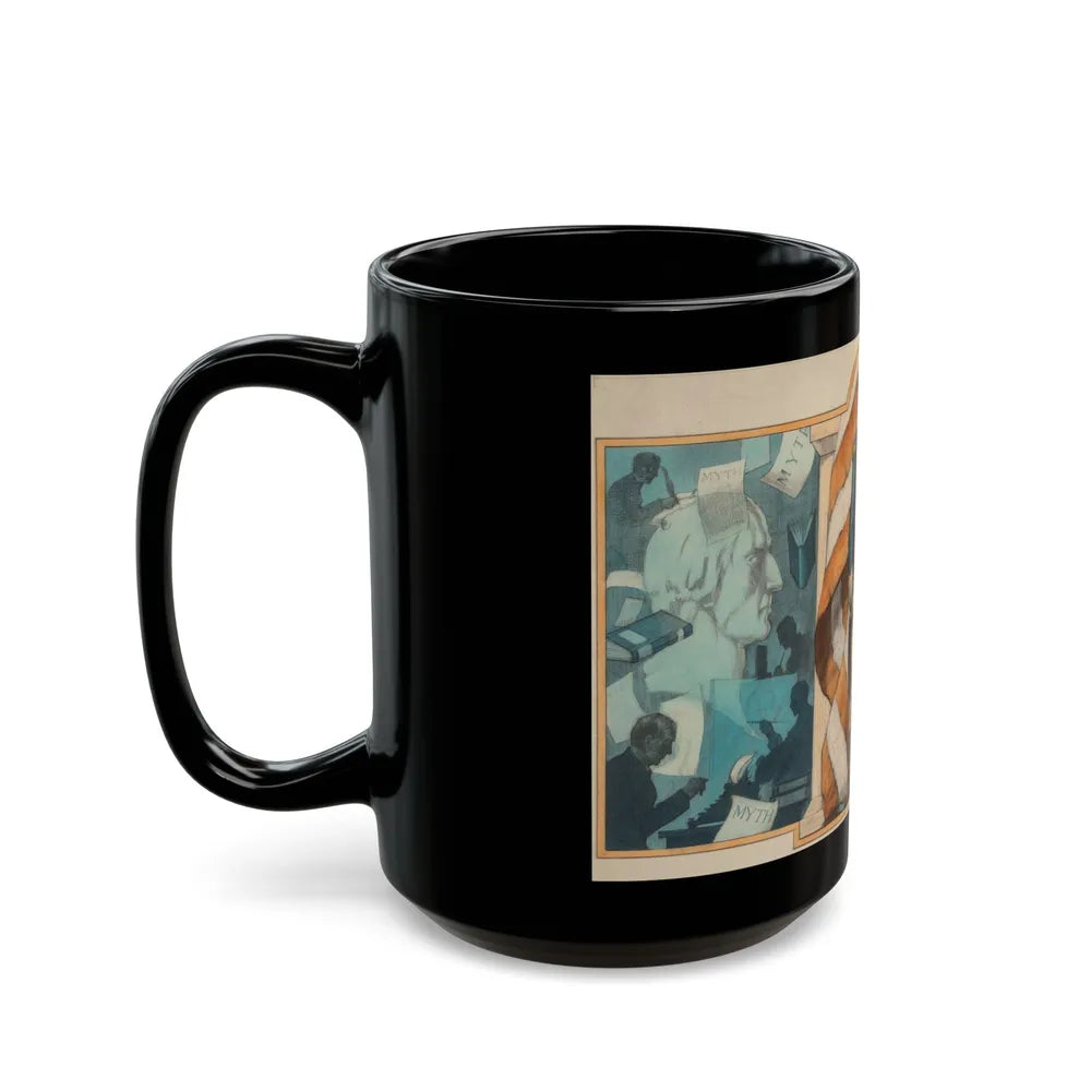 George Washington, probable New York Herald Tribune Magazine cover - Black Coffee Mug-Go Mug Yourself