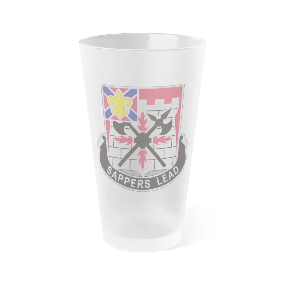 229 Engineer Battalion (U.S. Army) Frosted Pint Glass 16oz-Go Mug Yourself