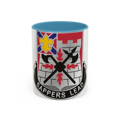 229 Engineer Battalion (U.S. Army) Accent Coffee Mug 11oz Light Blue - Go Mug Yourself