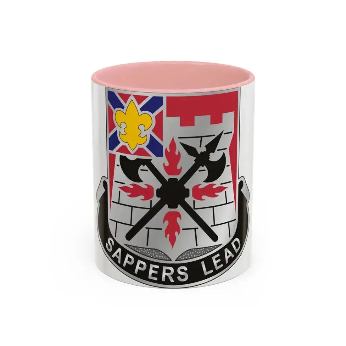 229 Engineer Battalion (U.S. Army) Accent Coffee Mug 11oz Pink - Go Mug Yourself