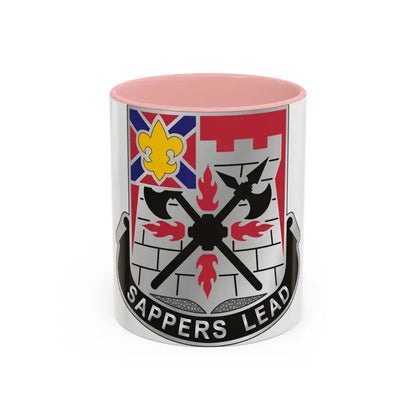 229 Engineer Battalion (U.S. Army) Accent Coffee Mug 11oz Pink - Go Mug Yourself