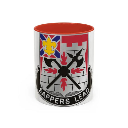 229 Engineer Battalion (U.S. Army) Accent Coffee Mug 11oz Red - Go Mug Yourself