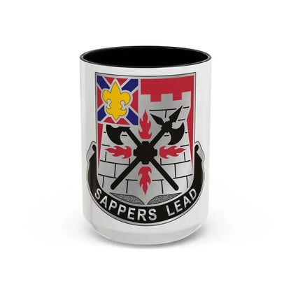 229 Engineer Battalion (U.S. Army) Accent Coffee Mug 15oz Black - Go Mug Yourself