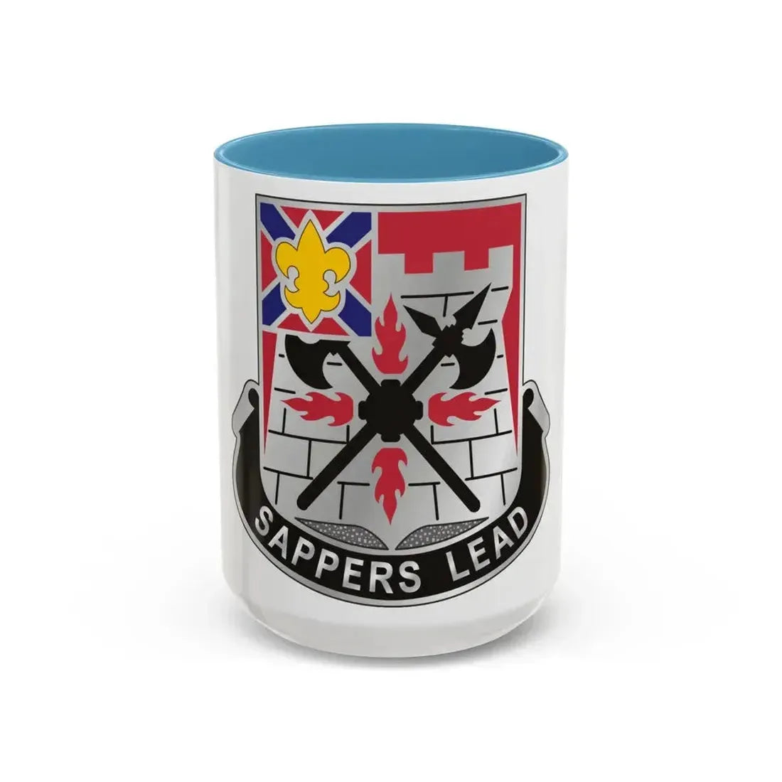229 Engineer Battalion (U.S. Army) Accent Coffee Mug 15oz Light Blue - Go Mug Yourself