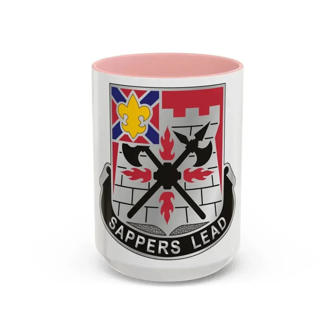 229 Engineer Battalion (U.S. Army) Accent Coffee Mug 15oz Pink - Go Mug Yourself
