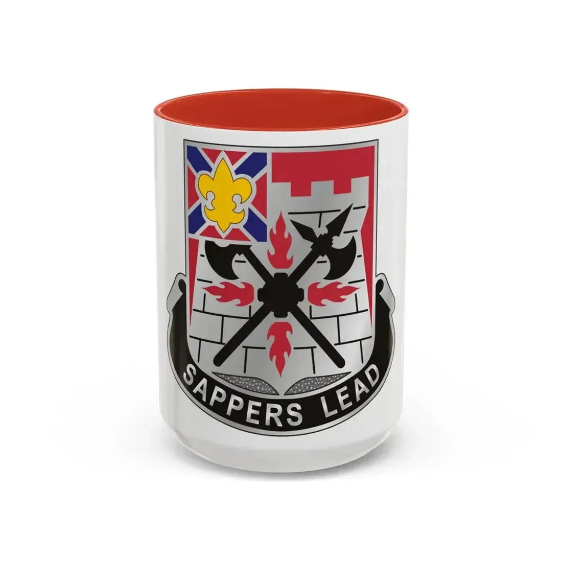 229 Engineer Battalion (U.S. Army) Accent Coffee Mug 15oz Red - Go Mug Yourself