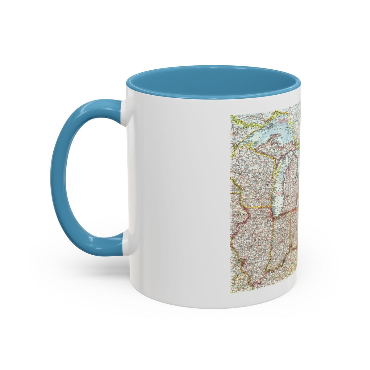 USA - Northeastern & Great Lakes (1959) (Map) Accent Coffee Mug