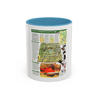 USA - Yellowstone and Grand Teton 2 (1989) (Map) Accent Coffee Mug