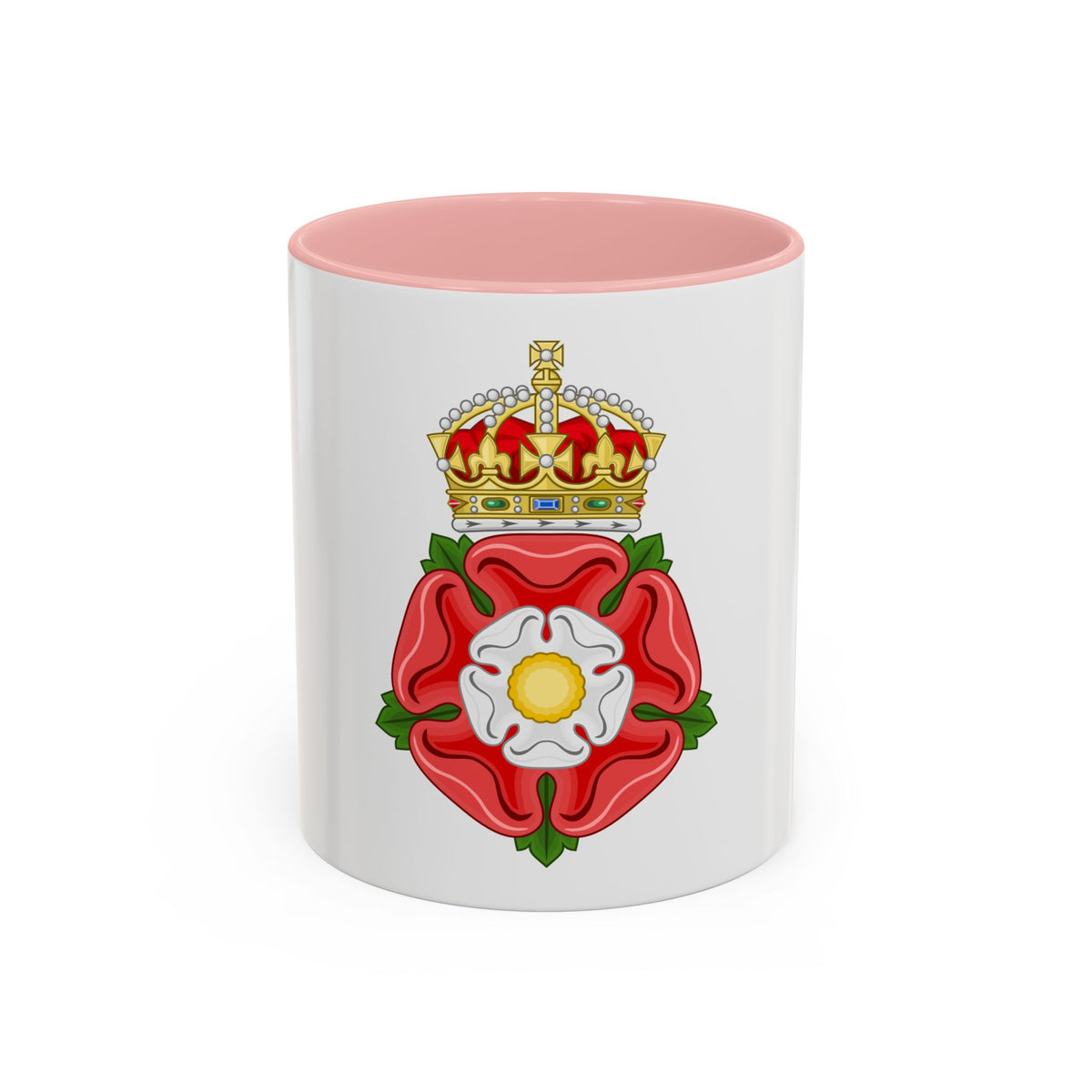 Tudor Rose, royally crowned - Accent Coffee Mug