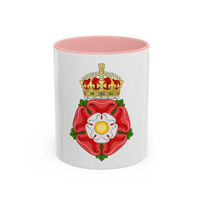 Tudor Rose, royally crowned - Accent Coffee Mug