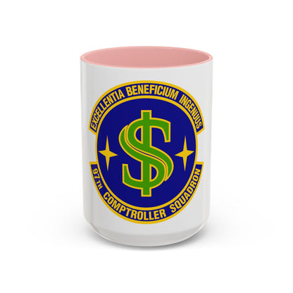 97th Comptroller Squadron (U.S. Air Force) Accent Coffee Mug