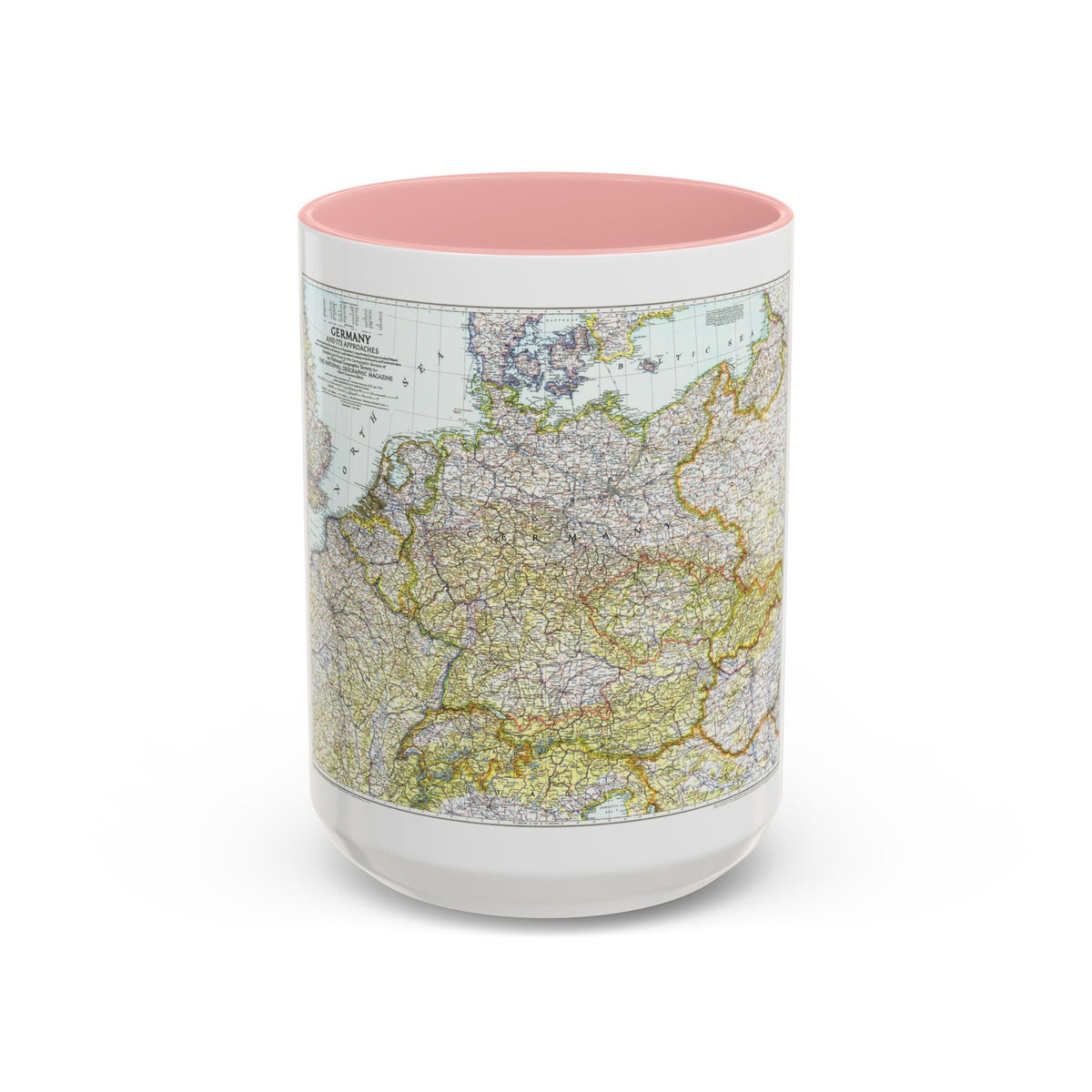 Germany and its Approaches (1944) (Map) Accent Coffee Mug