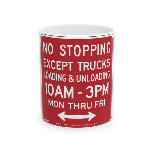 NYCDOT SP-584B (New York) (Road Sign) White Coffee Mug