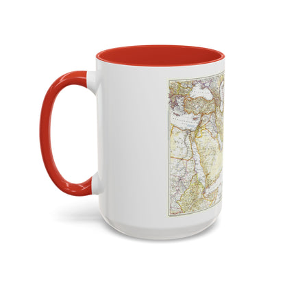 Asia - Southwest (1952) (Map) Accent Coffee Mug