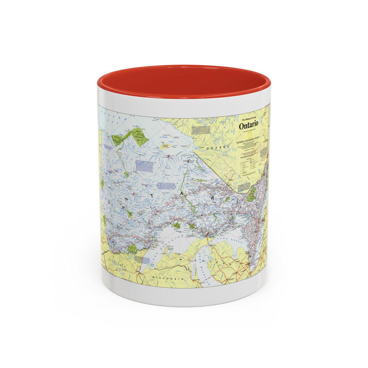 Canada - Ontario 1 (1996 (Map) Accent Coffee Mug
