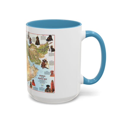 Middle East - The Peoples 1 (1972) (Map) Accent Coffee Mug