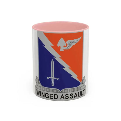 229th Aviation Regiment (U.S. Army) Accent Coffee Mug 11oz Pink - Go Mug Yourself