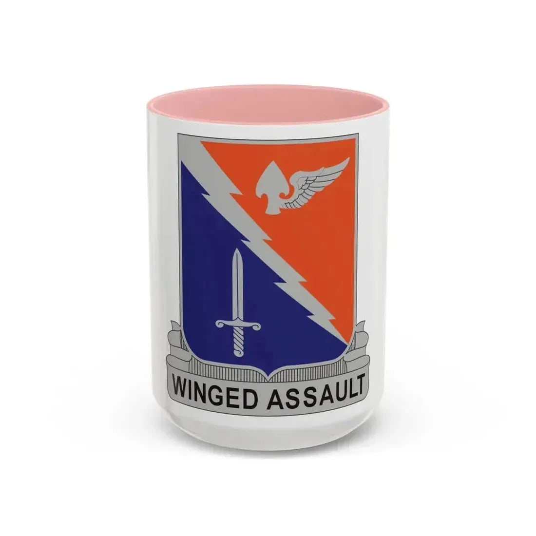 229th Aviation Regiment (U.S. Army) Accent Coffee Mug 15oz Pink - Go Mug Yourself