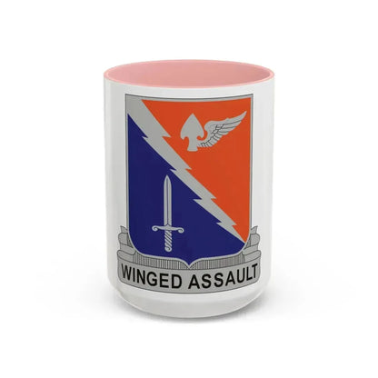 229th Aviation Regiment (U.S. Army) Accent Coffee Mug 15oz Pink - Go Mug Yourself