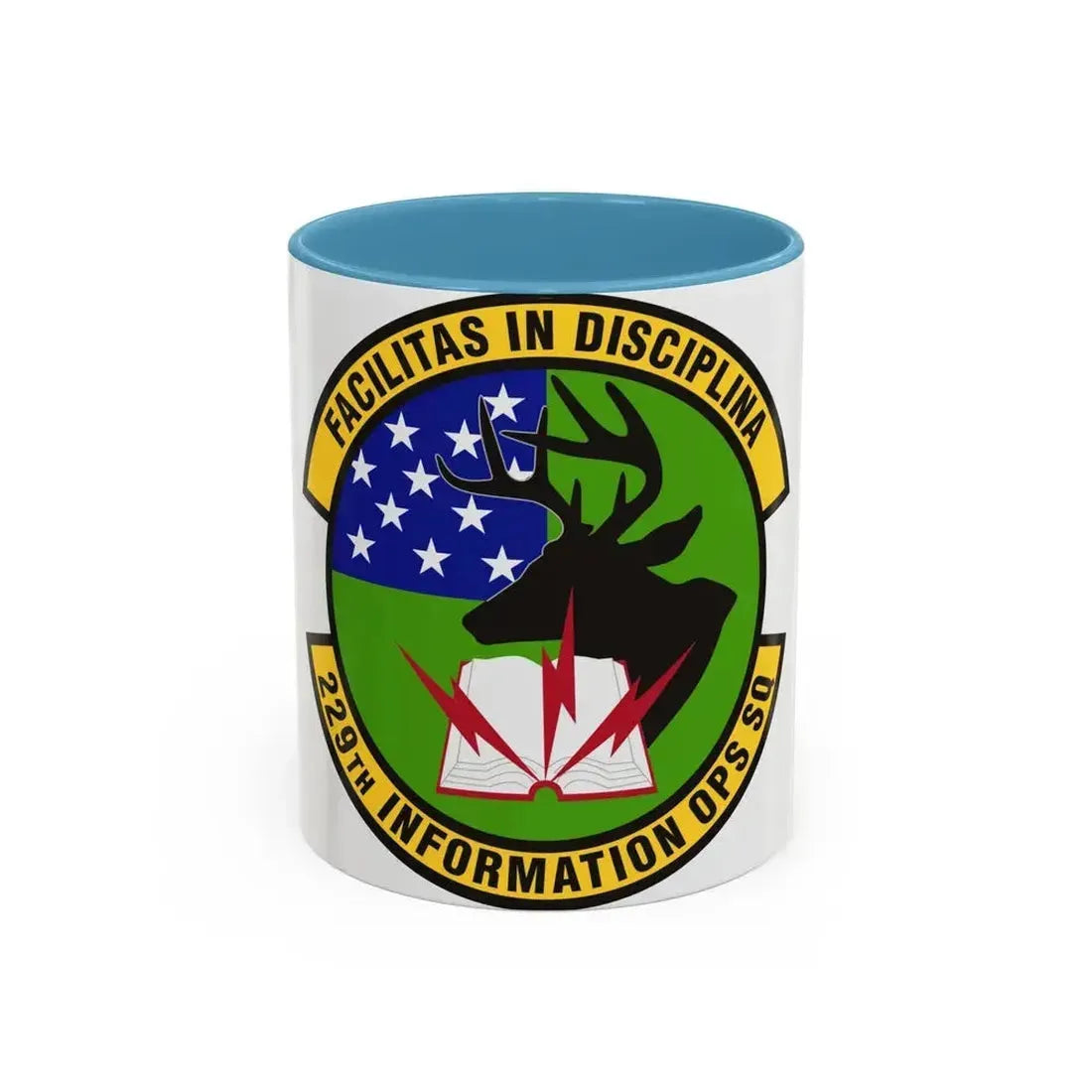 229th Information Operations Squadron (U.S. Air Force) Accent Coffee Mug 11oz Light Blue - Go Mug Yourself
