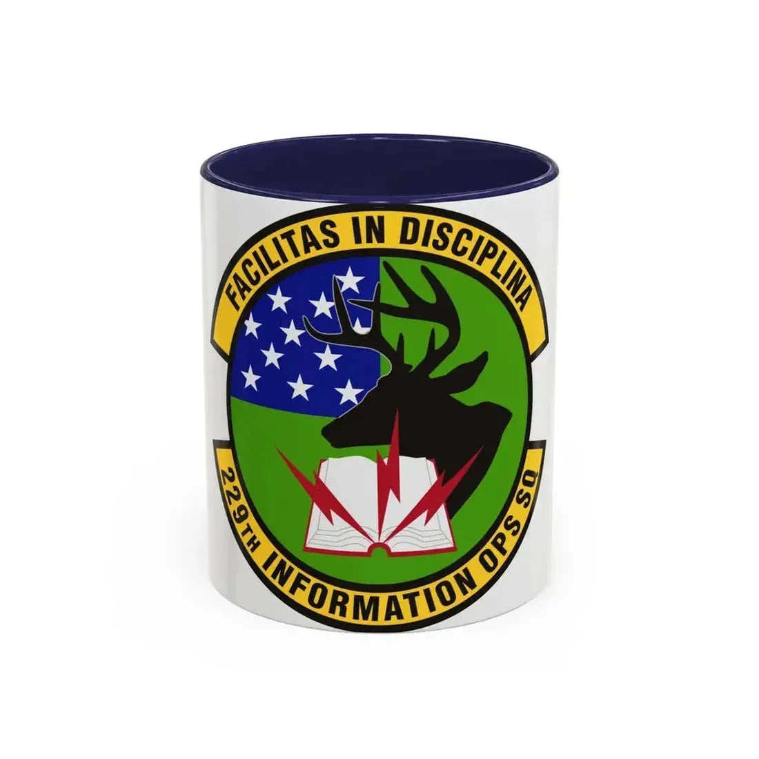 229th Information Operations Squadron (U.S. Air Force) Accent Coffee Mug 11oz Navy - Go Mug Yourself